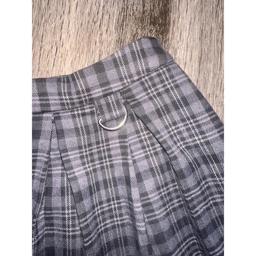 Hot Topic plaid black and gray grunge punk gothic dark mini skirt size medium - Picture 3 of 4